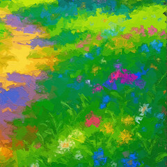 Various oil paintings, flowers, chrysanthemums, moons, roses, peonies, butterflies, lakes, villages, forests, waterfalls