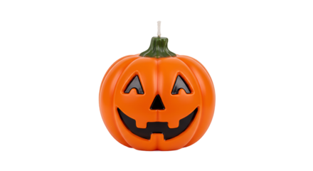 Vibrant Orange Jack o lantern with Carved Features for Halloween