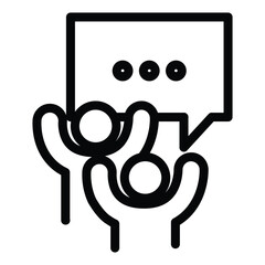 group opinion outline icon vector design good for web or mobile app