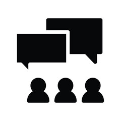 Team Chat solid icon vector design good for web or mobile app