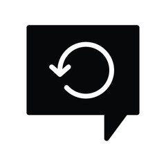Auto Reply solid icon vector design good for web or mobile app
