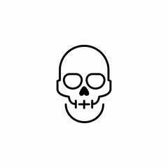 human skeleton death icon sign vector