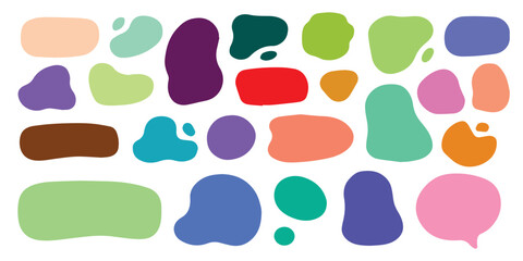 Abstract colorful hand drawn circle silhouette with vibrant gradients