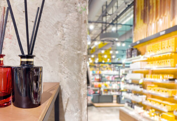 buying perfume in a perfume shop	