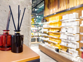 buying perfume in a perfume shop	