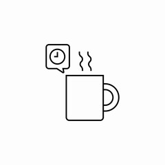coffee break time icon sign vector
