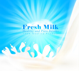 Milk poster effect background