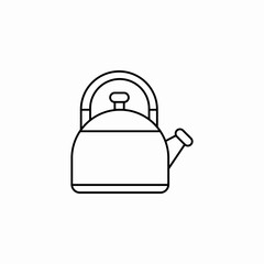 stovetop tea boiler icon sign vector