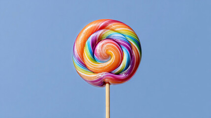 rainbow lollipop in a kaleidoscopic image