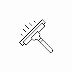 window squeegee washing icon sign vector