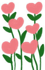 heart of roses. Heart Flowers Whimsical Painted Floral Arrangement