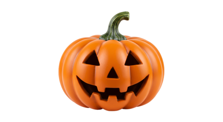 Classic Carved Orange Jack o lantern for Halloween Celebration
