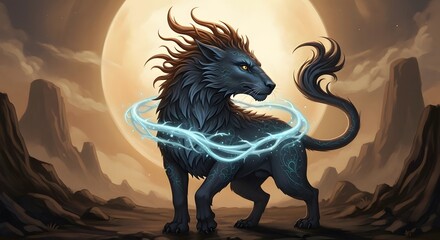 Majestic Mythical Animal in Enchanted Realm of Fantasy and Wonder