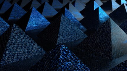 Stunning blue pyramids creating a modern futuristic pattern for technology presentations or innovative business concepts and digital marketing campaigns