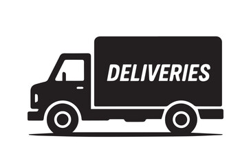 Delivery truck vector icon 