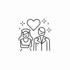 medical team caring icon sign vector