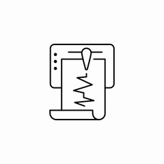 seismograph recording quake icon sign vector