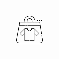 shopping bag clothing icon sign vector