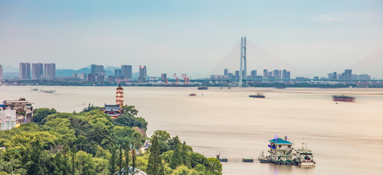 The Suojiang Tower on the banks of the Yangtze River in China was first built in the Ming Dynasty.