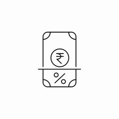 tax rate money icon sign vector