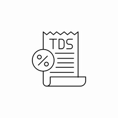 tds tax deduction icon sign vector