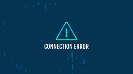  Connection Error Text Digital Noise Glitch Effect 4k. - Powered by Adobe