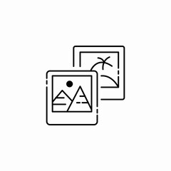 travel vacation photos icon sign vector