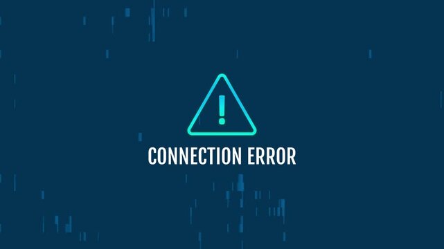  Connection Error Text Digital Noise Glitch Effect 4k.