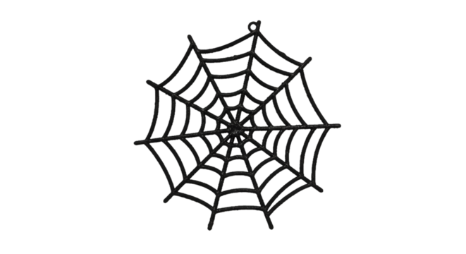 Dark and Spooky Black Spider Web Decoration for Halloween