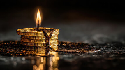 Candles glow in the darkness, their flames a gentle light of religion and celebration