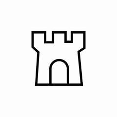 castle tower arch icon sign vector