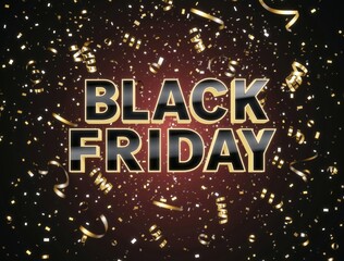 Black friday sales event celebrating retail marketing promotion