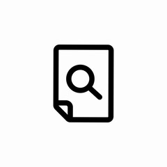 file with magnifying glass icon sign vector
