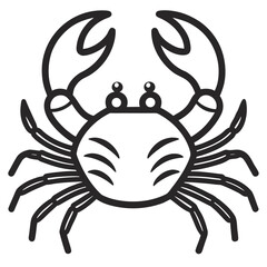 vector crab on white background