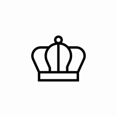 royal rounded crown icon sign vector