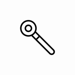 single magnifying glass icon sign vector