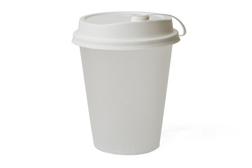 Photo of plastic cup taken with a high-resolution camera using the focus-stacking technique on a white background.