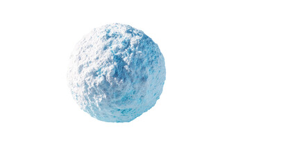 White snowball round icy winter sphere frozen cold weather outdoor nature seasonal frost object isolated on white background