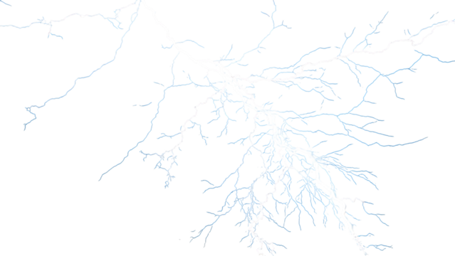 Detailed fractal tree branch design isolated on transparent background, showcasing a complex and intricate pattern for creative and artistic projects