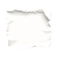 Naklejka premium Torn paper fragment with rolled corner isolated on transparent background