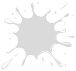 Naklejka premium Abstract Gray Paint Splatter Burst Illustration Liquid Stain Graphic Design Element