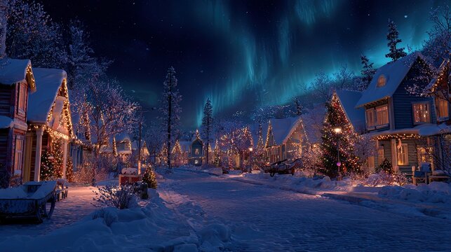 Northern Lights Christmas Village