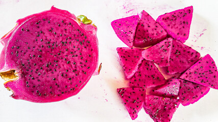 dragon fruit isolated on white background