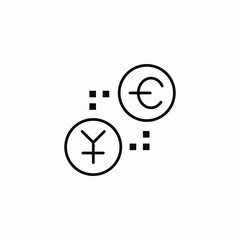 currency exchange transfer icon sign vector