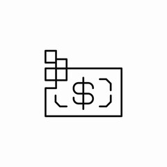 digital currency finance icon sign vector