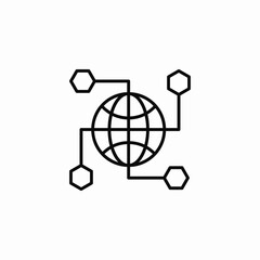 worldwide network connection icon sign vector