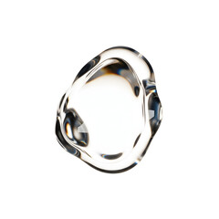 Transparent liquid blob isolated on transparent background