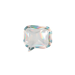 Transparent speech bubble graphic isolated against transparent background
