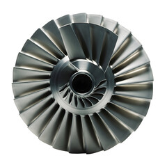 Turbine wheel isolated against transparent background