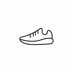 laced running shoe icon sign vector